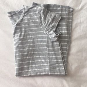 Melrose & Market Gray Stripes T-Shirt Dress